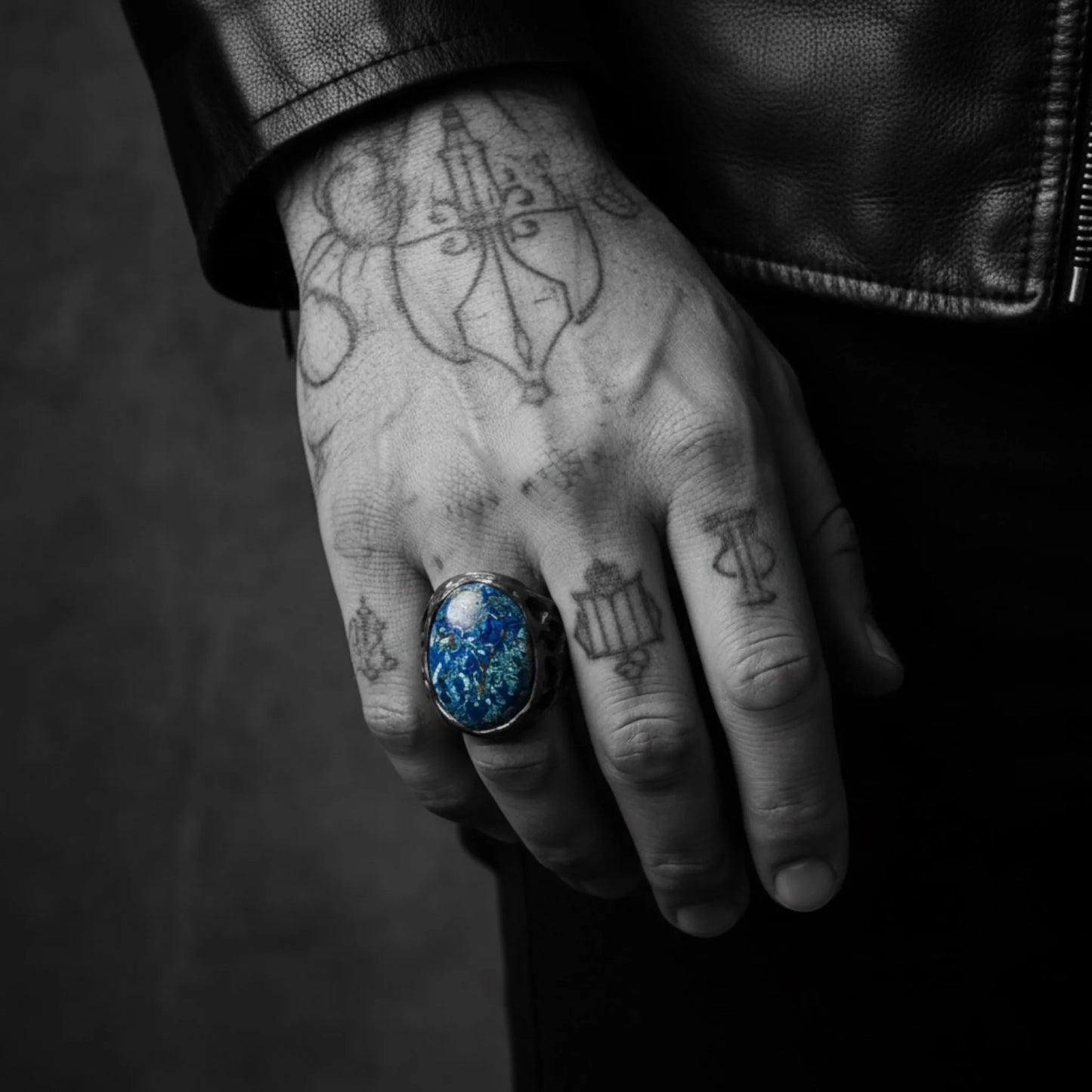 KING SALOMON CRISOCOLE STONE RING