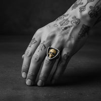 SKULL GUITAR PICK RING
