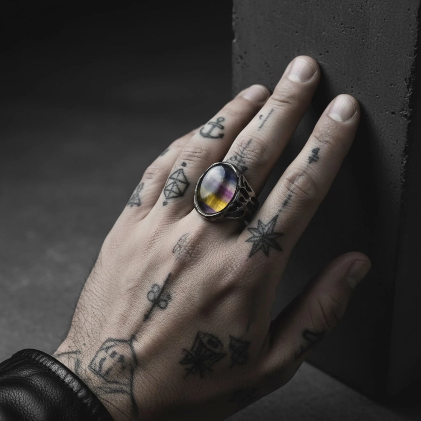 KING SALOMON COLORED AGATHA STONE RING