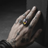 KING SALOMON COLORED AGATHA STONE RING