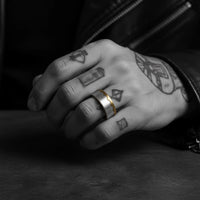 SPLIT POLISHED N GOLDEN RING