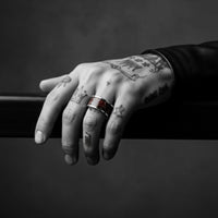 RED SNAKE SKIN RING