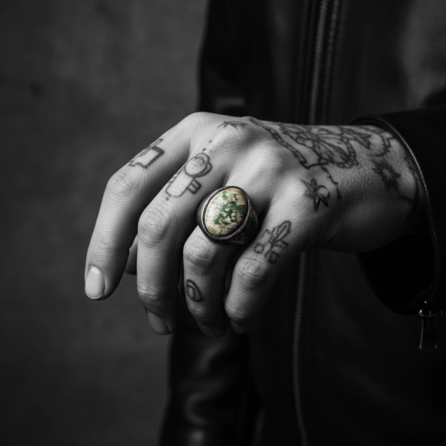 GREEN AGATHA RING