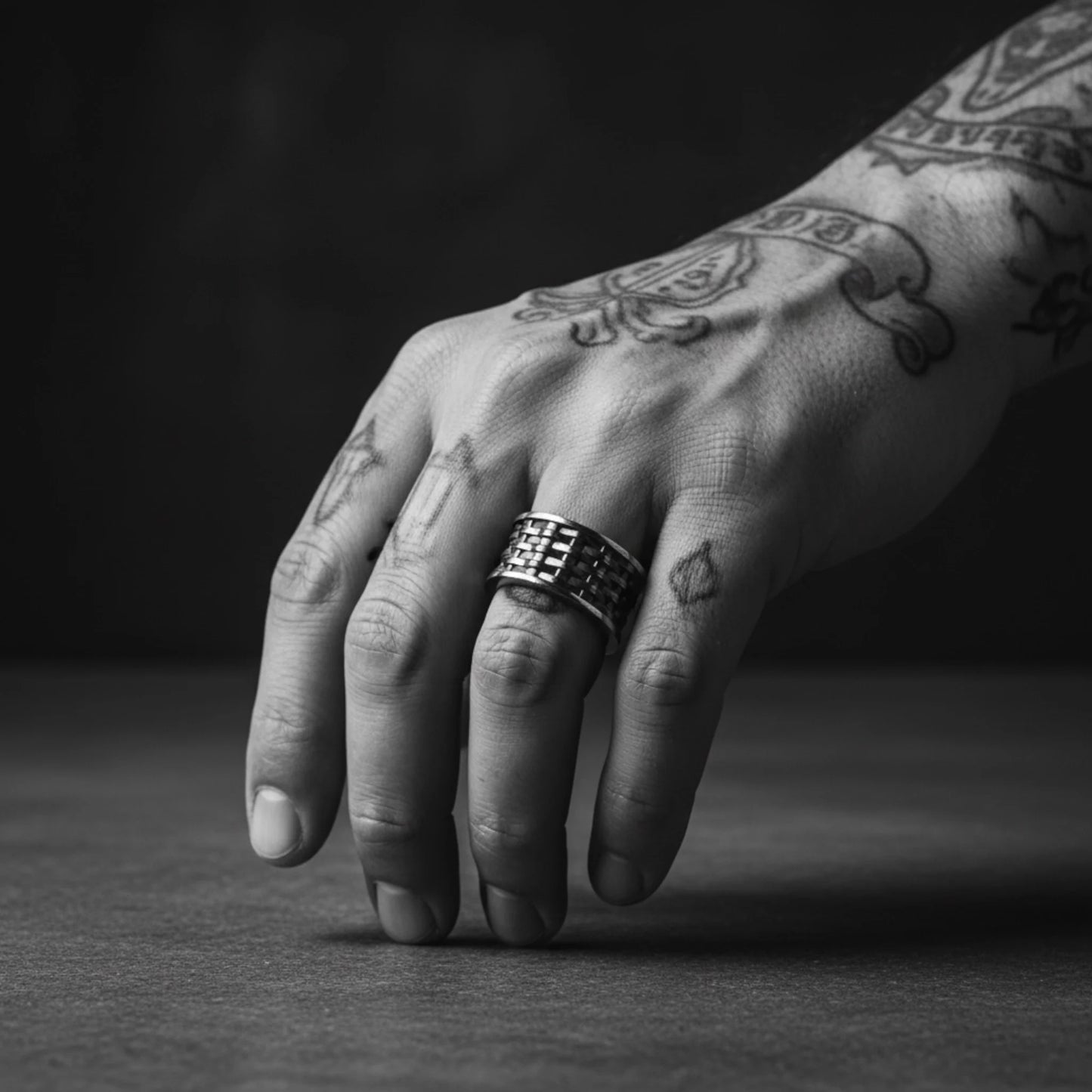 BRAIDED WIDE RING