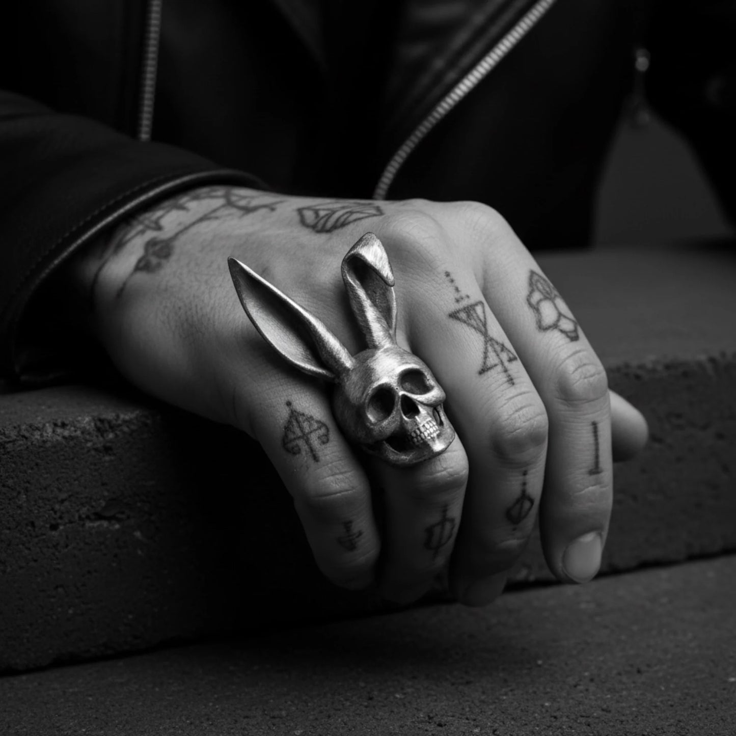 BUNNY SKULL RING