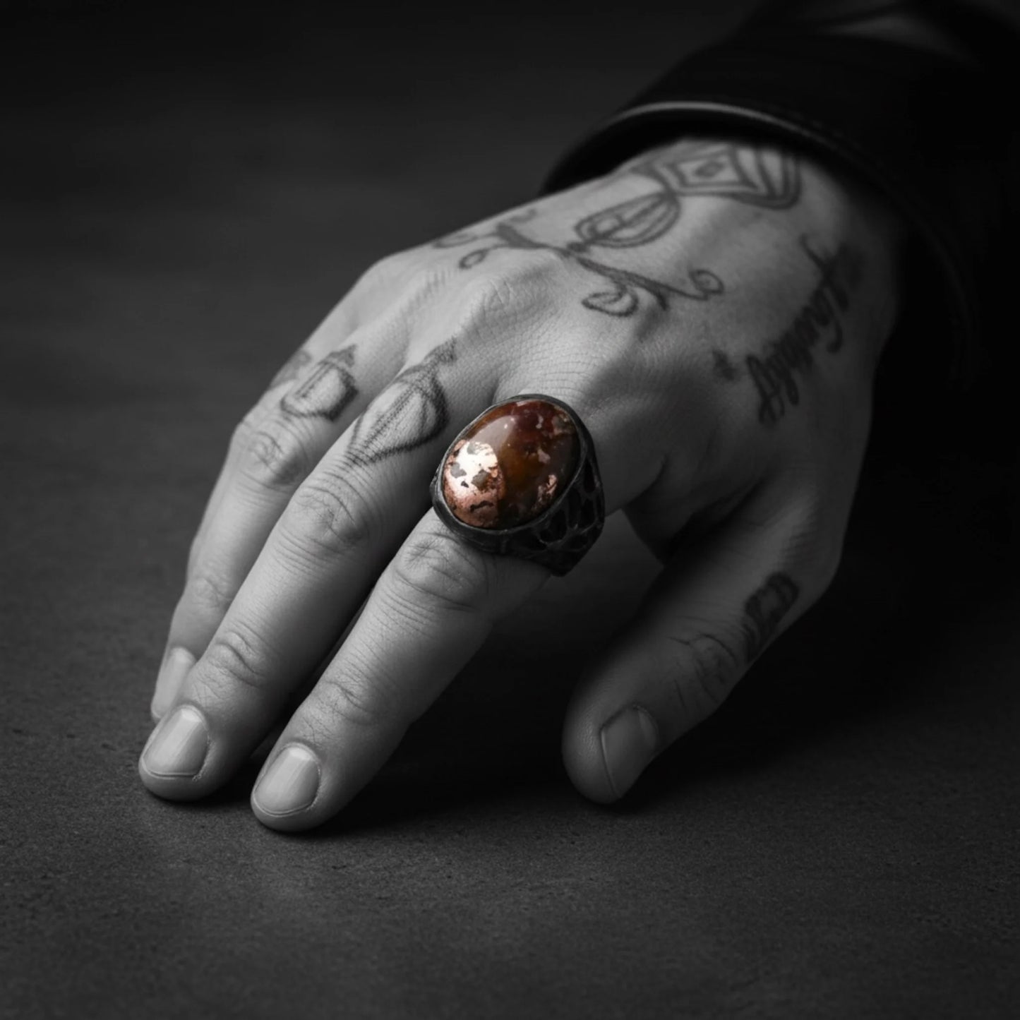 KING SALOMON COPPER STONE RING