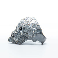 W ROSES SKULL STONE RING