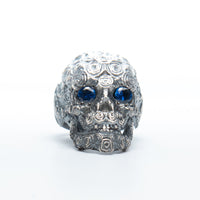W ROSES SKULL STONE RING