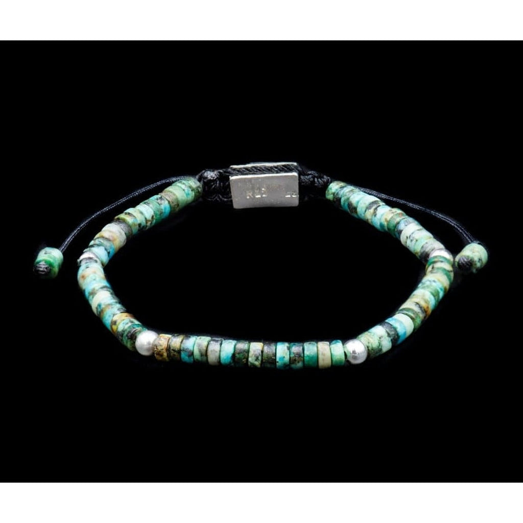 5 BALL AFRICAN TURQUOISE CIRCLE BRACELET - Rock and Jewel