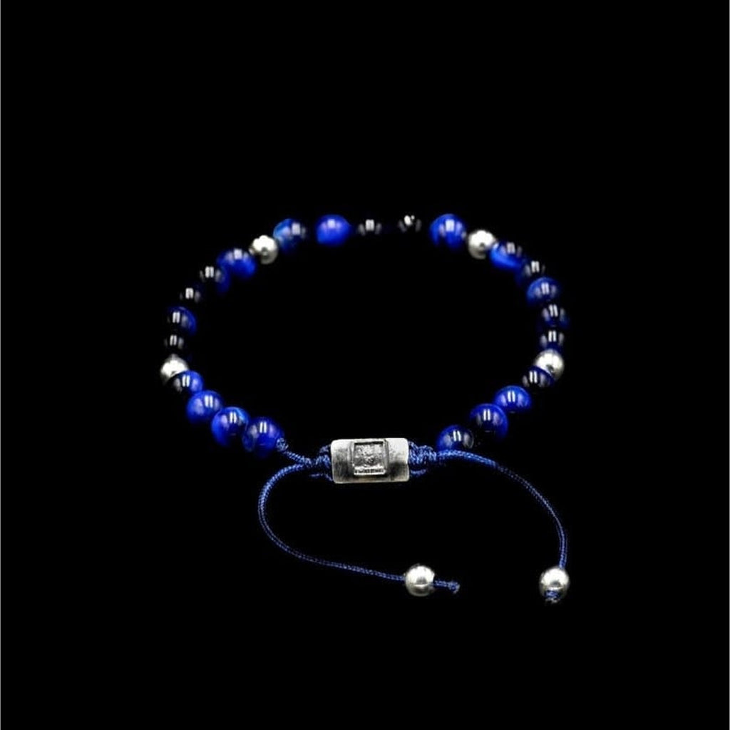 5 BALL OJO DE TIGRE AZUL BRACELET - Rock and Jewel