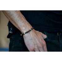 5 BALL OJO DE TIGRE CAFÉ BRACELET - Rock and Jewel