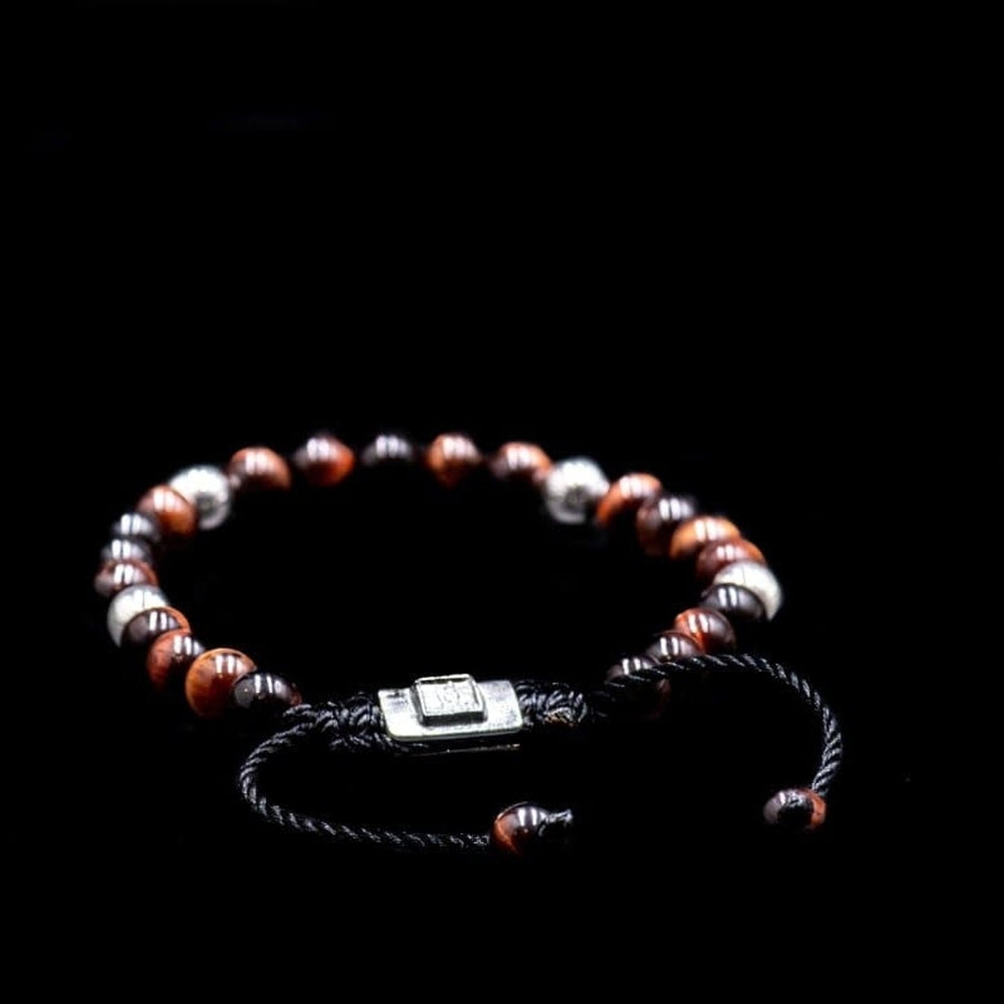 5 BALL OJO DE TIGRE CAFÉ BRACELET - Rock and Jewel