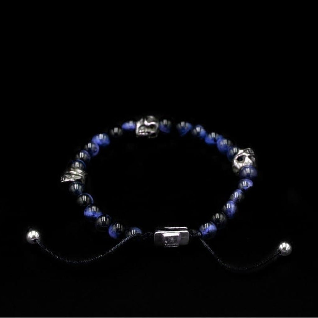 5 SKULLS ALICE OJO DE TIGRE AZUL - Rock and Jewel