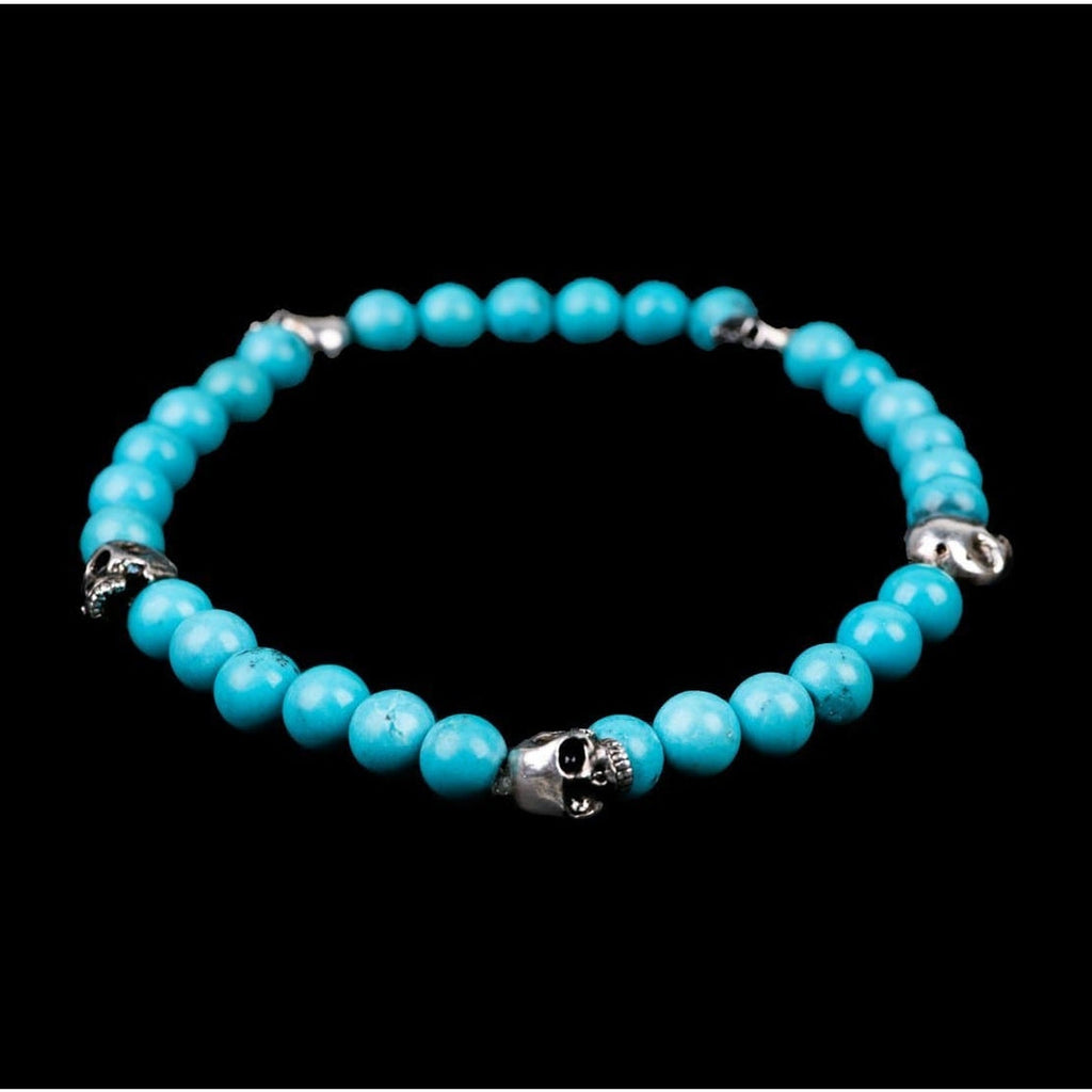 5 SKULLS ALICE TURQUESA BRACELET - Rock and Jewel