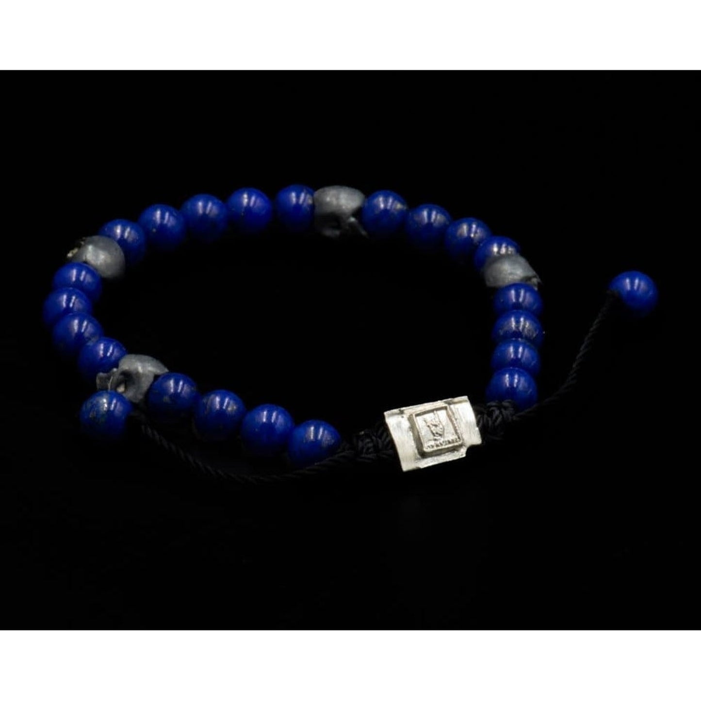 5 SKULLS LAPISLAZULI BRACELET - Rock and Jewel
