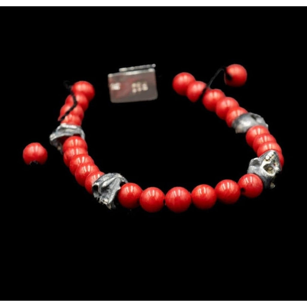 5 SKULLS RED CORAL - Rock and Jewel