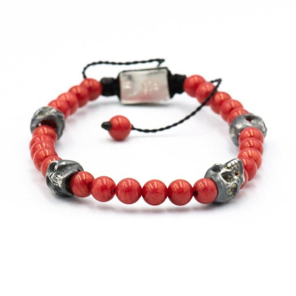 5 SKULLS RED CORAL - Rock and Jewel
