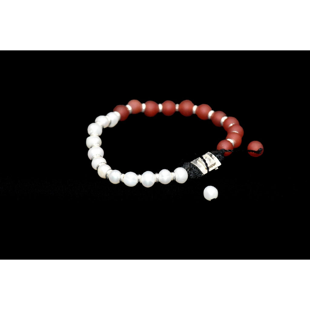 PEARL RED CORNALINE MATTE BRACELET