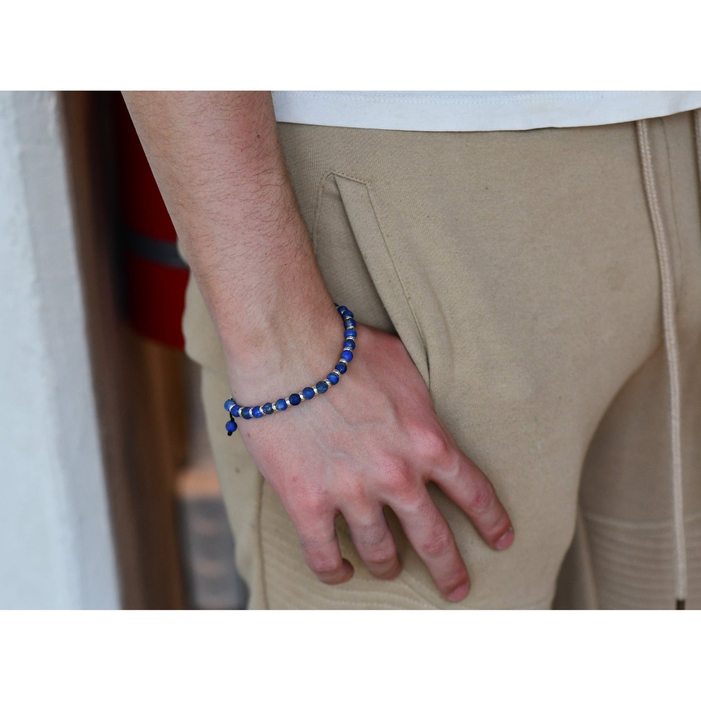 LAPISLAZULI MATTE DONUT BRACELET