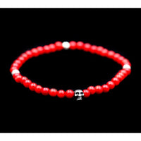 ONE SKULL RED STONE ELASTIC