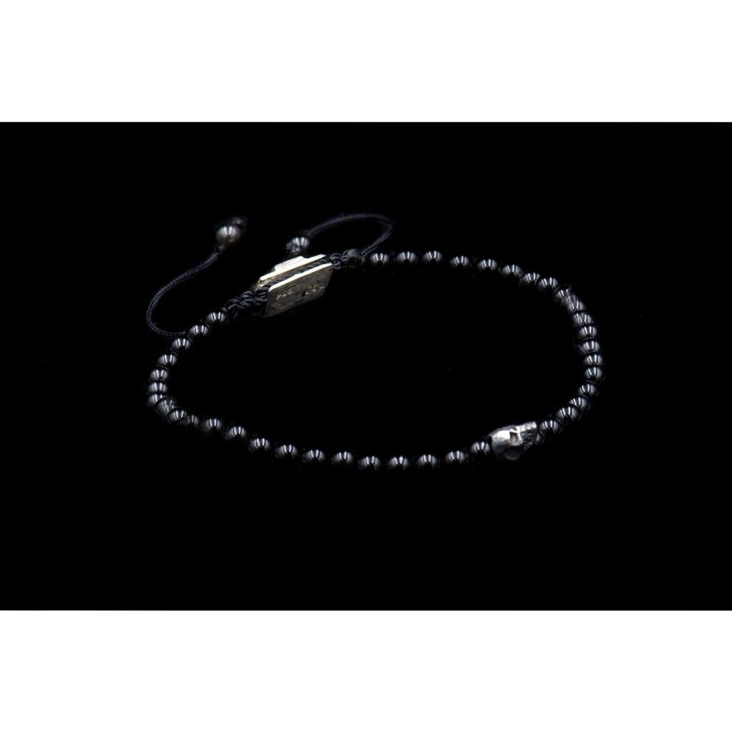 ONE SKULL OBSIDIAN BRACELET
