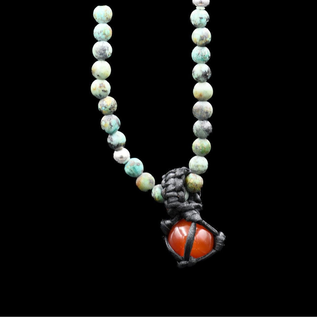 AFRICAN TURQUOISE W AMBAR BALL