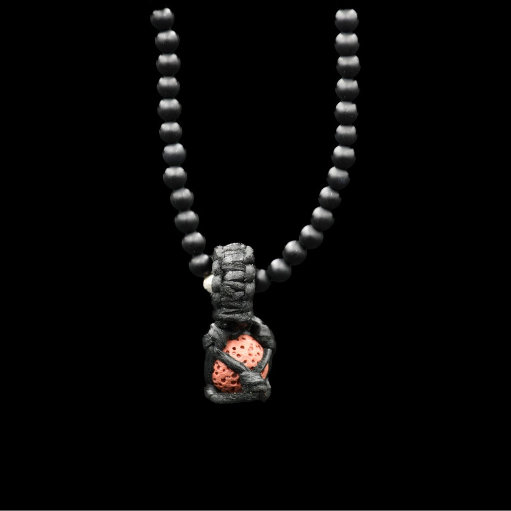 ONIX NECKLACE W LAVA BALL