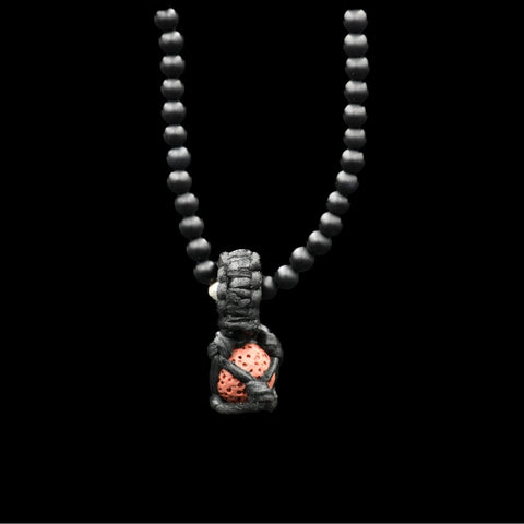 ONIX NECKLACE W LAVA BALL