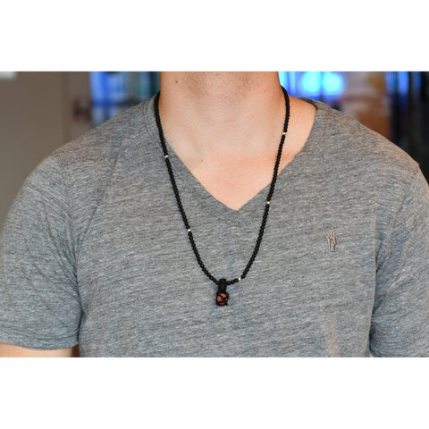 ONIX NECKLACE W LAVA BALL