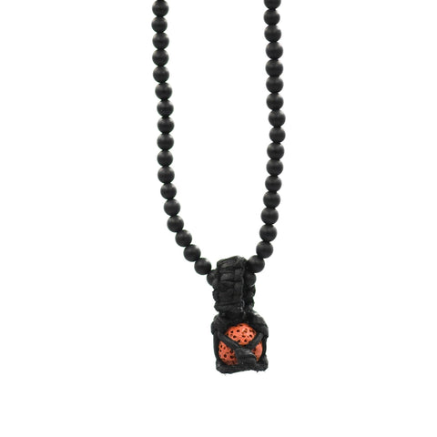 ONIX NECKLACE W LAVA BALL