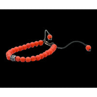 ONE SKULL RED CORNALINE MATTE BRACELET