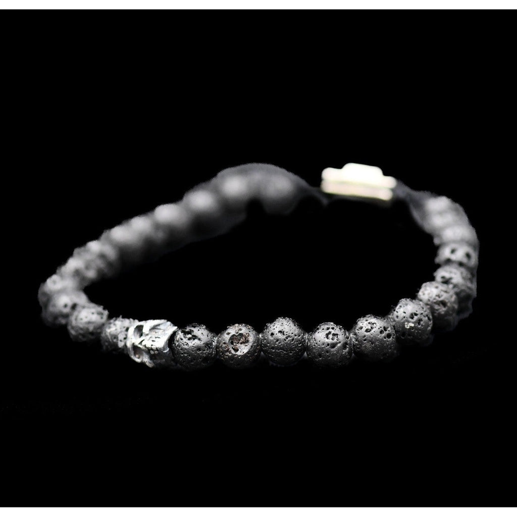 ONE SKULL VOLCANIC BLACK BRACELET