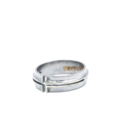 ROUNDED CROSS RING SMALL