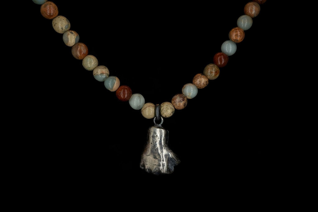 AFRICAN OPAL POWER FIST NECKLACE - Rock and Jewel