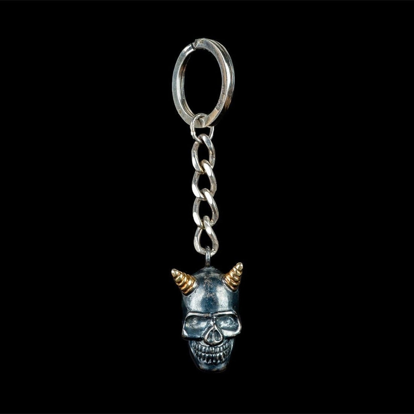 ALBERT SKULL DARK GOLDEN DEVIL HORNS - Rock and Jewel