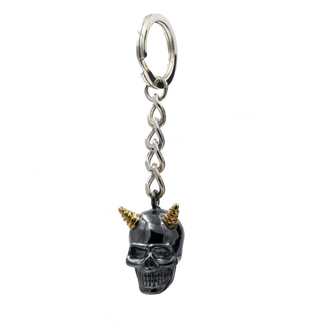 ALBERT SKULL DARK GOLDEN DEVIL HORNS - Rock and Jewel