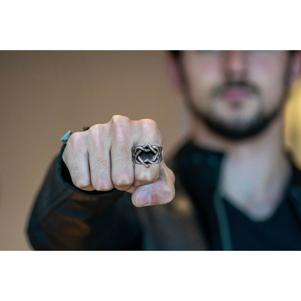 BIG UNIFIED HEARTS INFINITY RING - Rock and Jewel