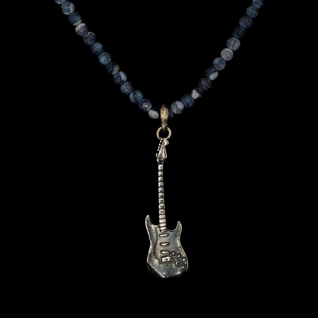 BLUE AGATHA F. GUITAR NECKLACE - Rock and Jewel