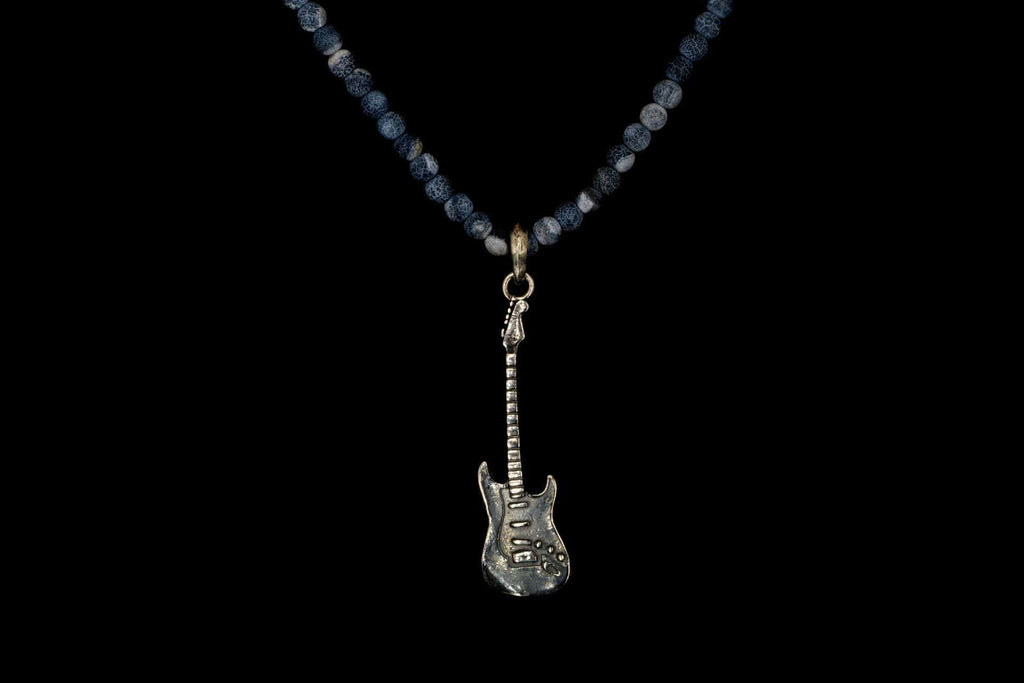BLUE AGATHA F. GUITAR NECKLACE - Rock and Jewel