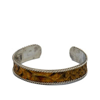 BROWN SNAKE SKIN CUFF WIDE - Rock and Jewel