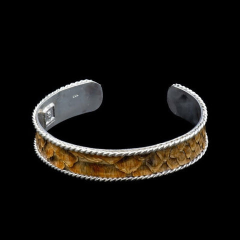 BROWN SNAKE SKIN CUFF WIDE