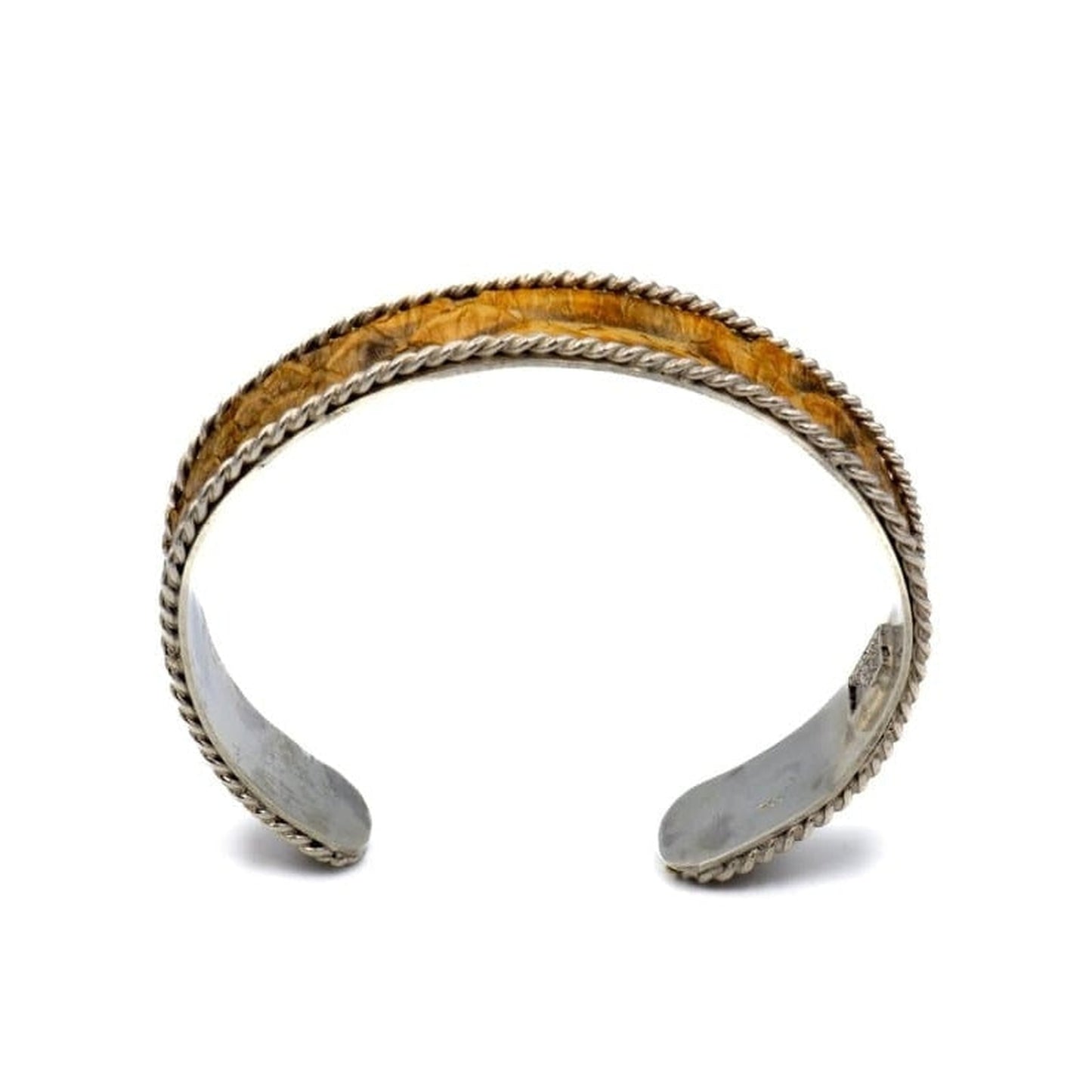 BROWN SNAKE SKIN CUFF WIDE - Rock and Jewel