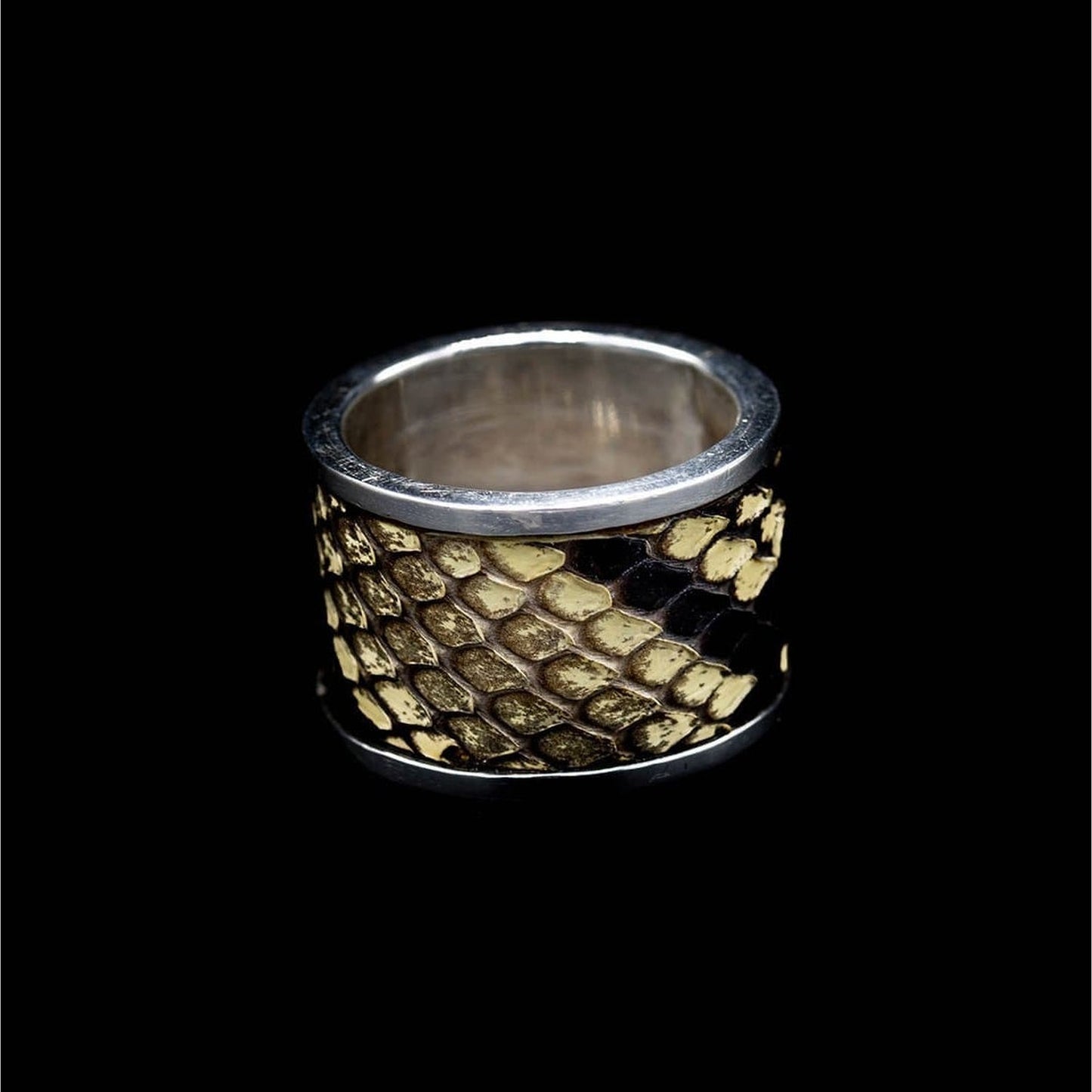 BROWN SNAKE SKIN RING - Rock and Jewel
