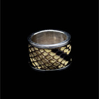 BROWN SNAKE SKIN RING - Rock and Jewel
