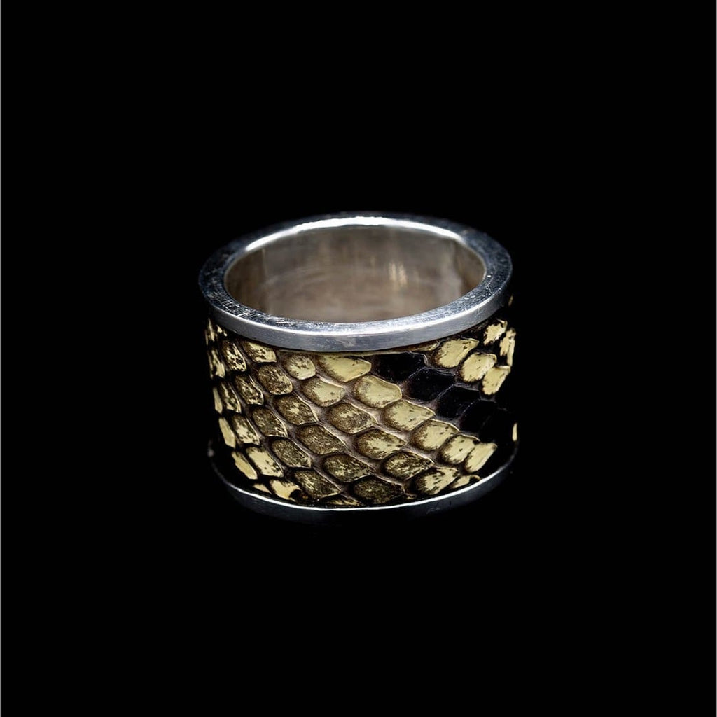 BROWN SNAKE SKIN RING - Rock and Jewel