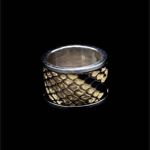 BROWN SNAKE SKIN RING