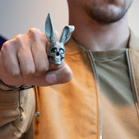 BUNNY STONE SKULL RING - Rock and Jewel