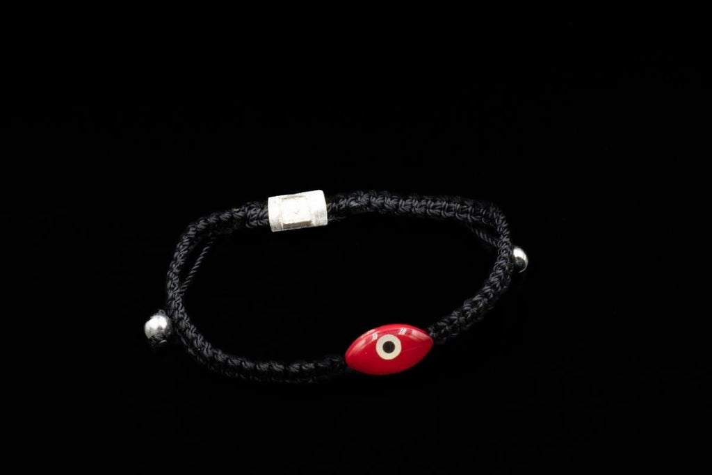 COLOR RED EYE BRAIDED BRACELET SP - Rock and Jewel