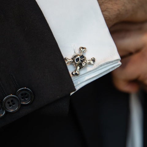 CROSSBONES SKULL JOE CUFFLINKS - Rock and Jewel