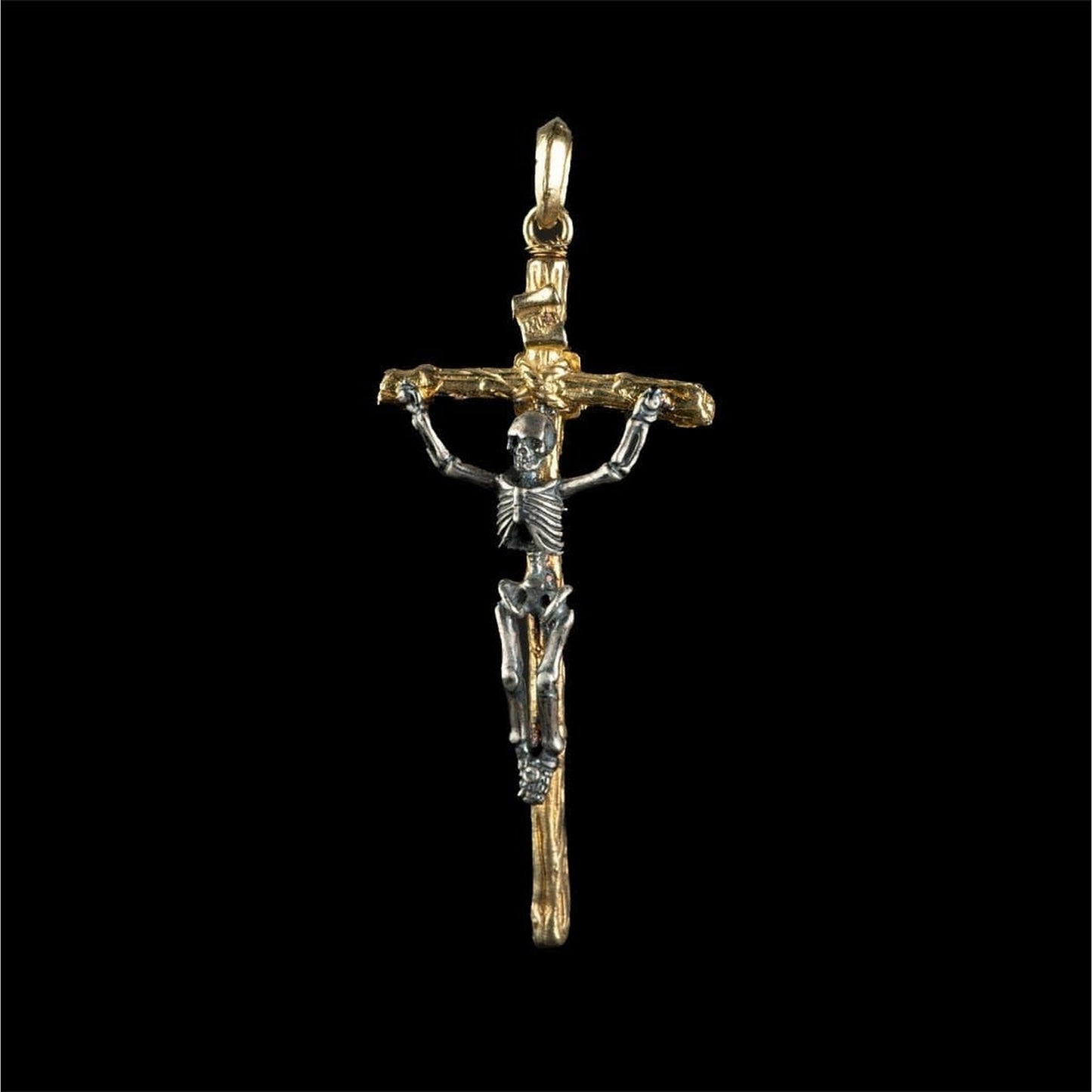 CRUCIFIED SKELETON SKULL CROSS - Rock and Jewel